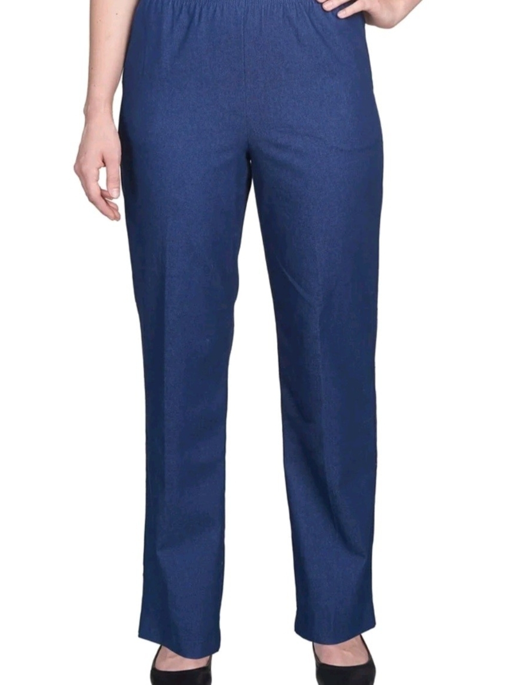 Alfred Dunner Women's Casual Elastic Waist Denim Pull-On Jeans 8